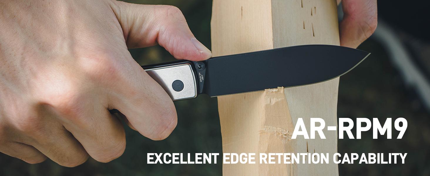 CJRB Glacier Pocket Knife, 3.54'' AR-RPM9 Steel Blade EDC Knife with Micarta Handle for Men Women Camping Hiking Survival CJRB Glacier Pocket Knife, 3.54'' AR-RPM9 Steel Blade EDC Knife with Micarta Handle for Men Women Camping Hiking Survival