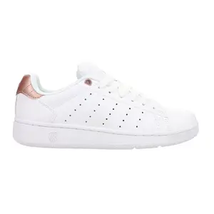 K-Swiss Womens Classic Pf Lace Up Sneakers Shoes Casual - White
