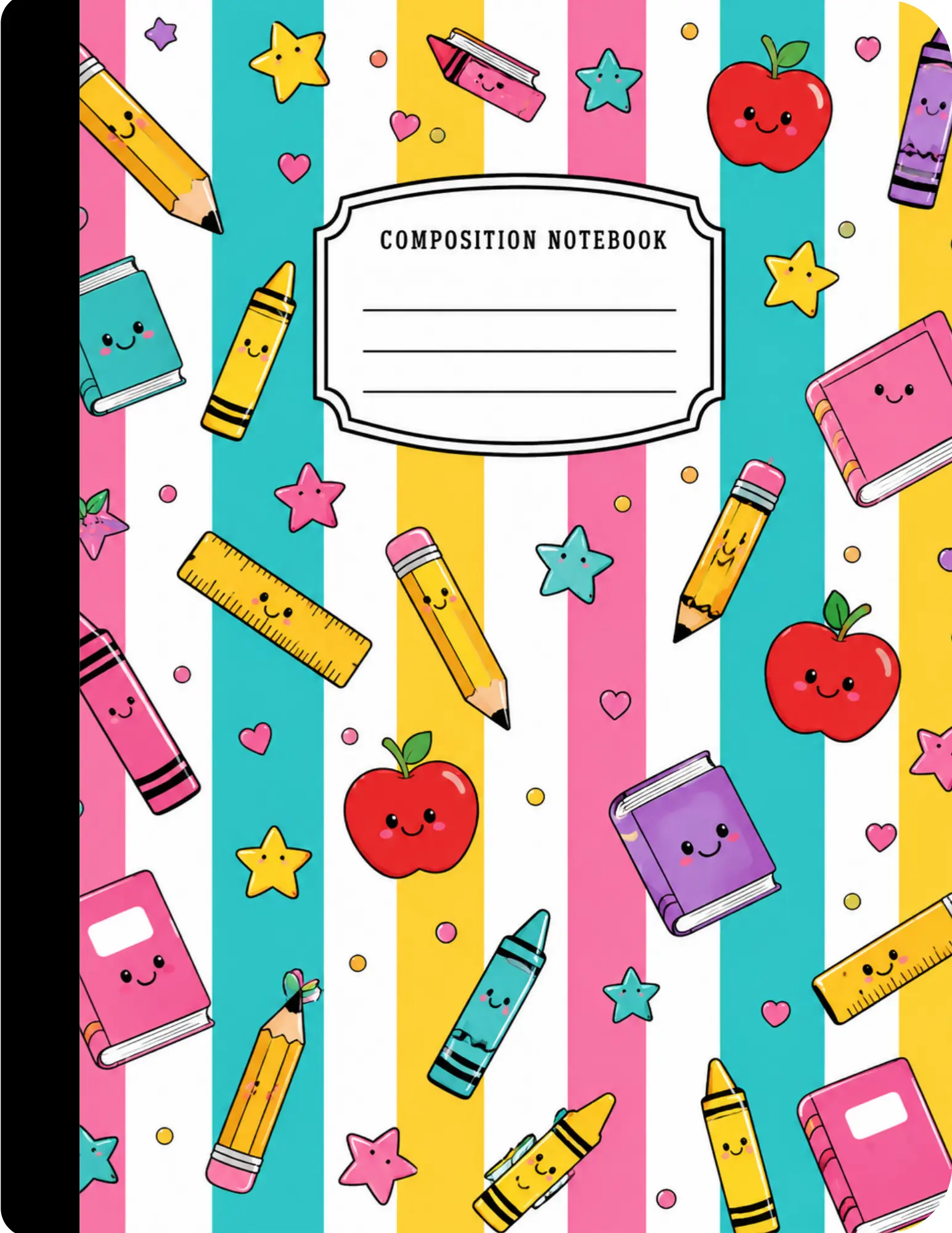 School Composition Notebook - 100-Page Classic Student Notebook with Sturdy Pages for Organizing Ideas, Office Stationery Supply, Default