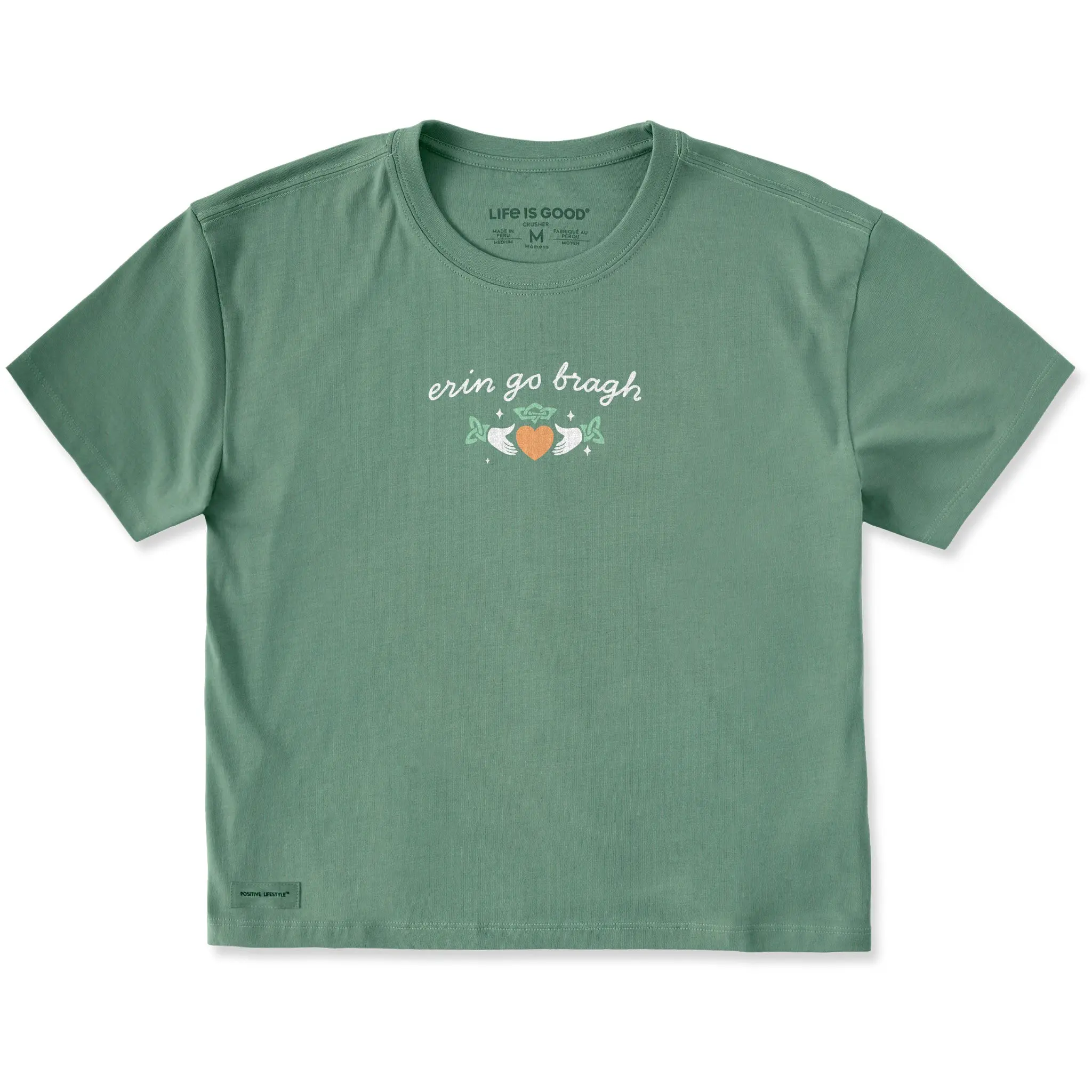 Women's Erin Go Bragh Claddagh Short Sleeve Crusher Boxy Tee