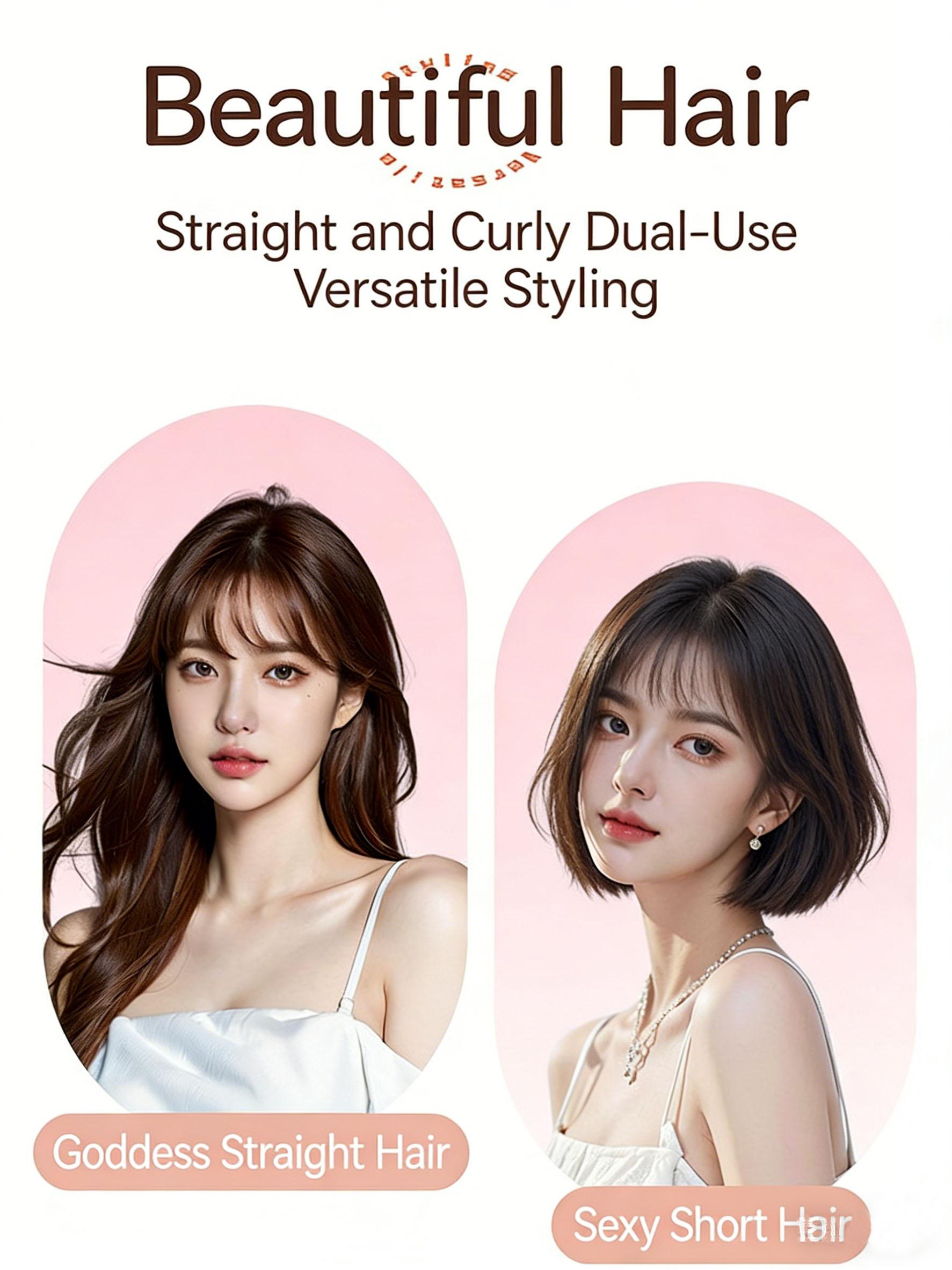 2026 New Mini Cordless Straightener - USB-C Rechargeable Flat Iron for Bangs, Short Hair & Quick Touch-Ups | Fast 30s Heat, Portable for Gym Bag, Office Desk, Travel & On-The-Go Styling plancha de cabello Hair curler