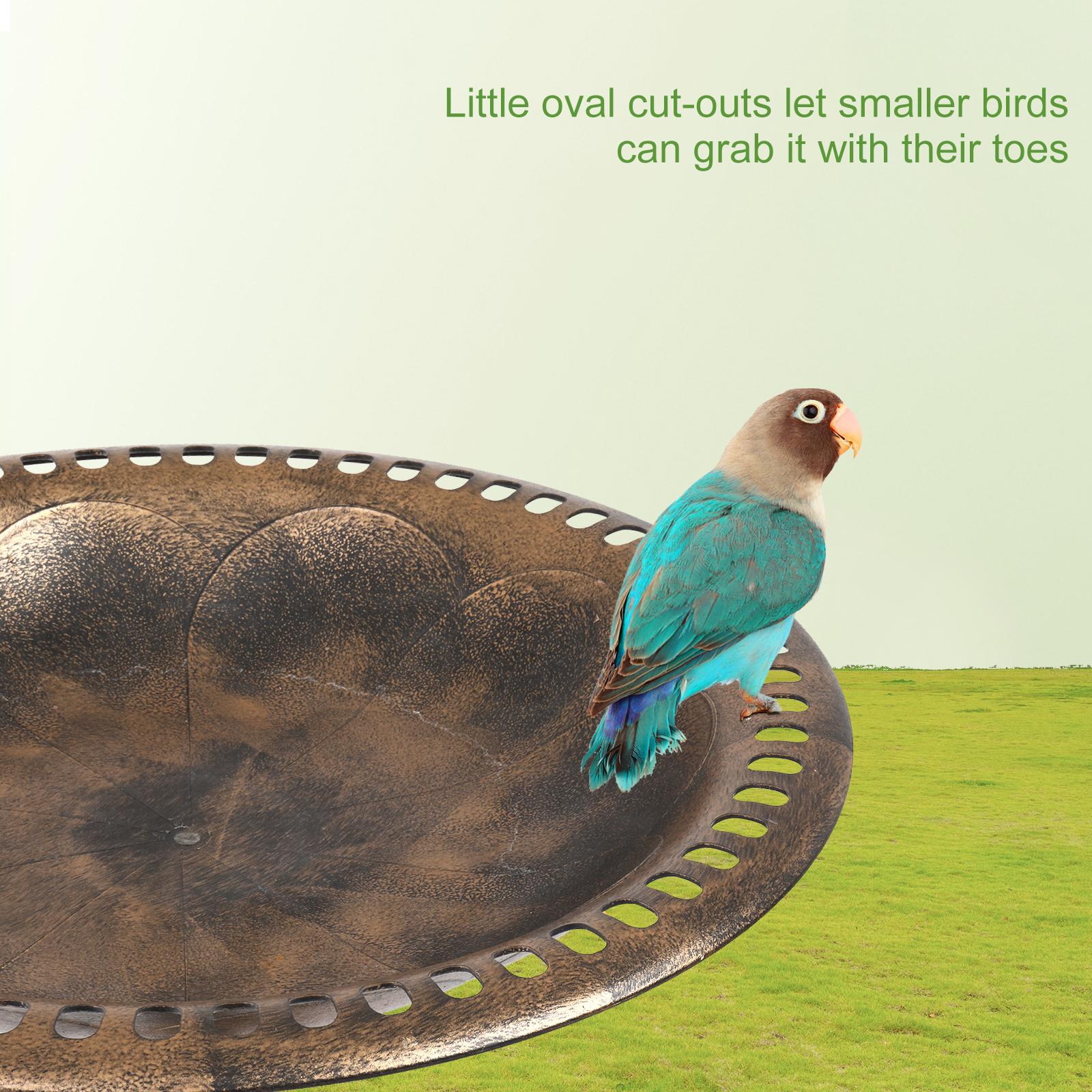 VINGLI 28 Inch Bird Bath with Solar Fountain Antique Copper Weather Resistant Resin Pedestal Birdbaths Floral Accents and Vintage Finish Garden Decor for Outdoor Lightweight Courtyard