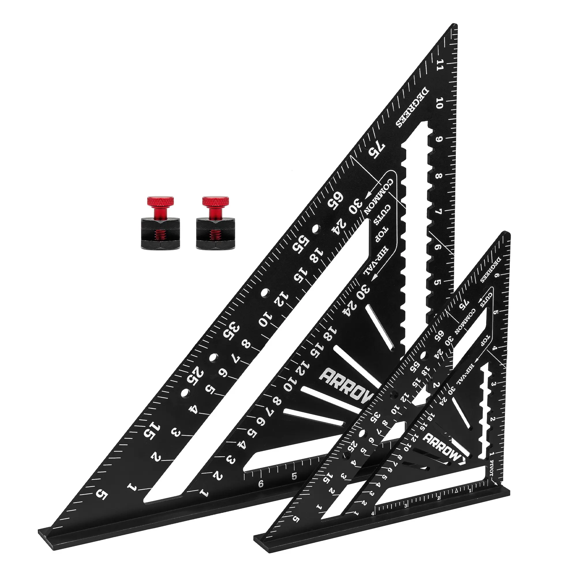 #backtoschool Arrow Aluminum Alloy Rafter Square, 7-Inch Carpenter Square Layout Tool, Woodworking Triangle Ruler for Carpentry and Craftsmen