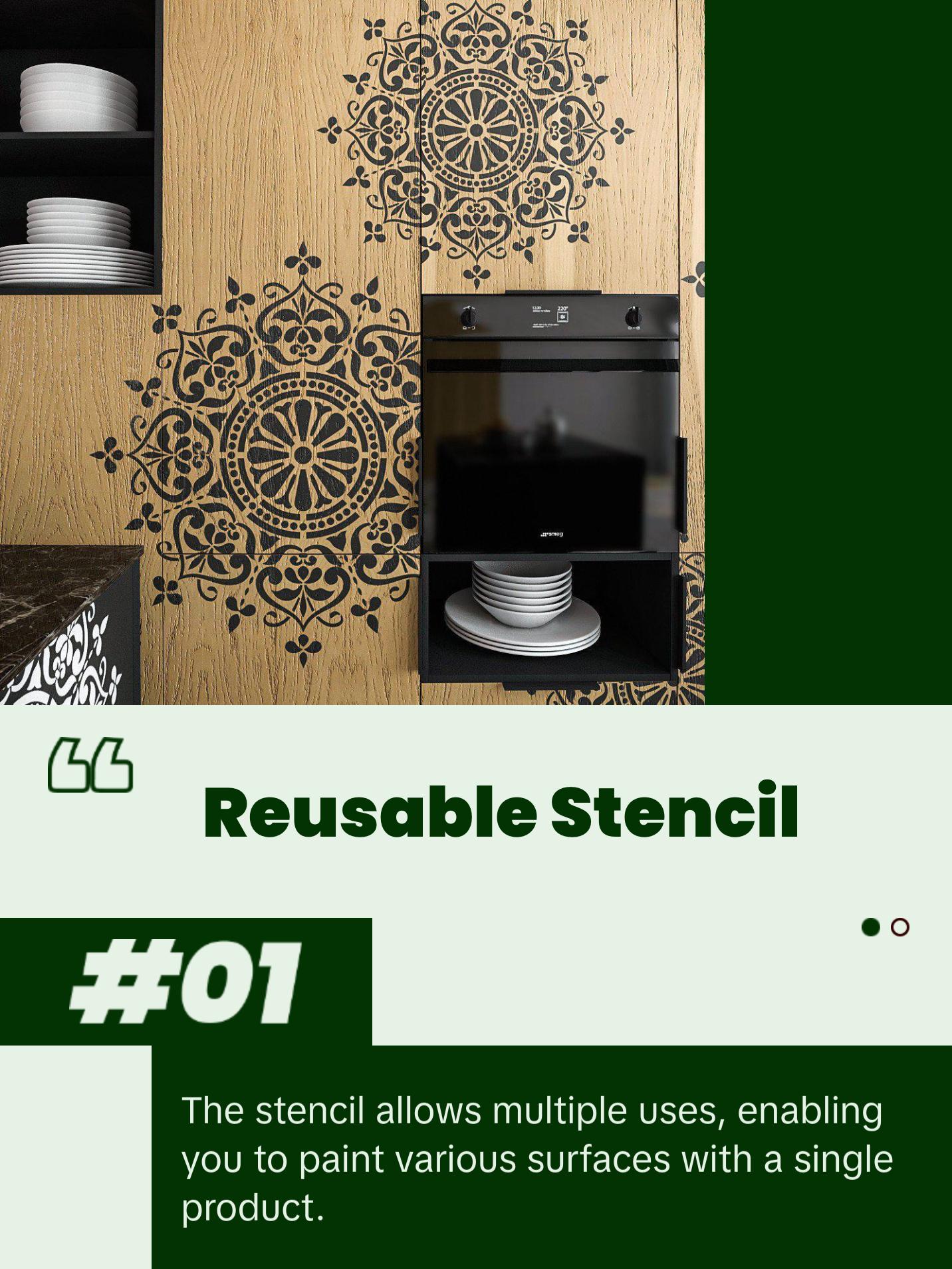 Mandala Stencil - Mandala Motive Wall Stencil - Original And Unique Wall Stencil