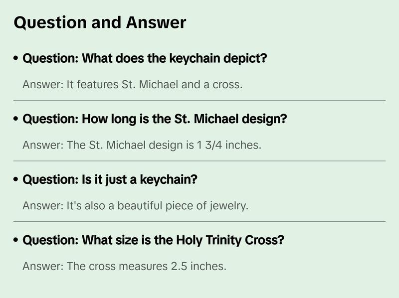 Saint Michael Oxidized Keychain with Cross and Eagle Design