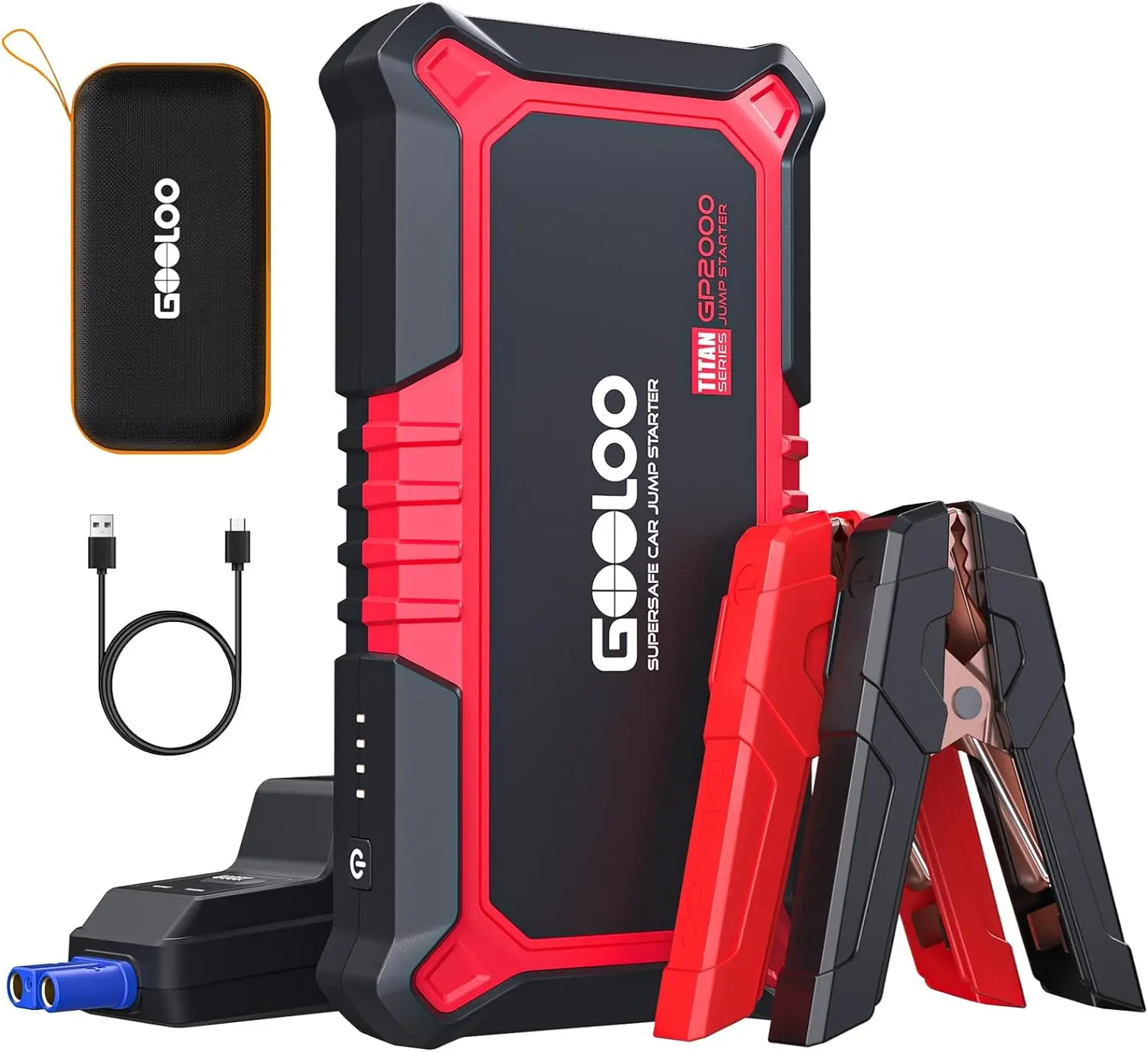 GOOLOO Jump Starter Battery Pack 1500A —2000A Water-Resistant Multi-Function Power Boost for Up to 8.0L Gas or 6.0L Diesel Engines. fathersdaygift,car accessories