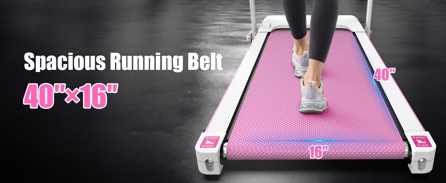 LIVIVOX  7.5 MPH  Foldable Walkable walking Treadmill with Handle，Remote Control ，Wheels for Easy Moving，265lbs Weight Capacity  Outdoorfun Home Gym Fitness Equipment Workout  Calories， Ideal for home/office,apartment ,0-10% incline pink treadmill