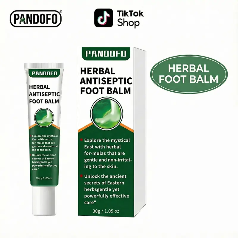 Pandofo Herbal  Antifungal  Foot Balm 30g for Dry Rough & Irritated Feet Gentle Non-Irritating Care Reduces Odor and Dryness Softens Heels-4