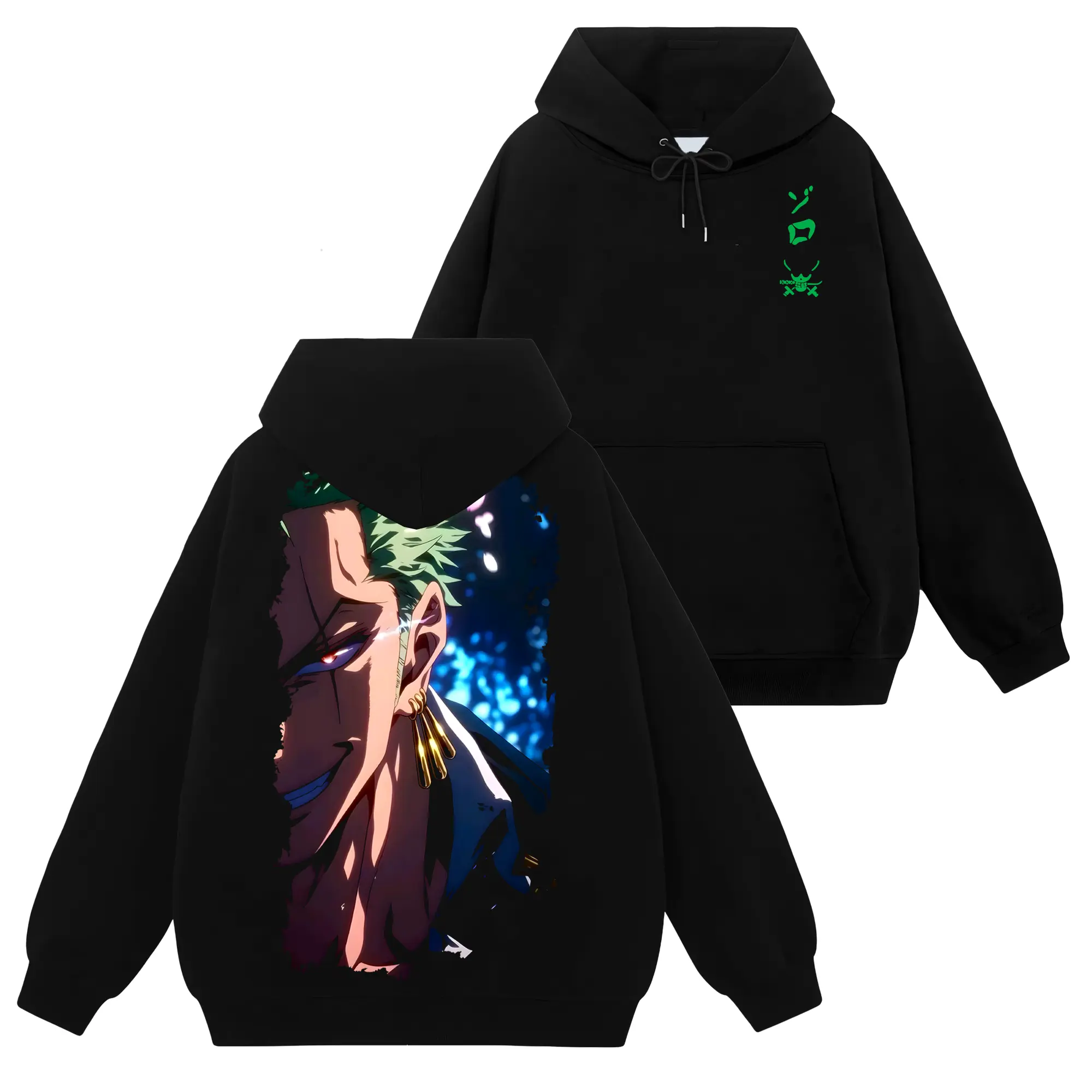 [Ace Shop] Roronoa Zoro King Of Hell - OnePiece Op #83 Hoodie T-Shirt Sweatshirt Retro Vintage Unisex Graphic 90s Cotton, Gift For Wibu, Anime Manga Y2K Streetwear Apparel Classic