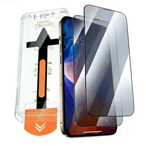 Screen Protector for iPhone 16/15/14 Pro Max Samsung S24 series, Anti-spy privacy Tempered Shockproof Screen Protector Fingerprint Resistant Bubble-Free Installation protection