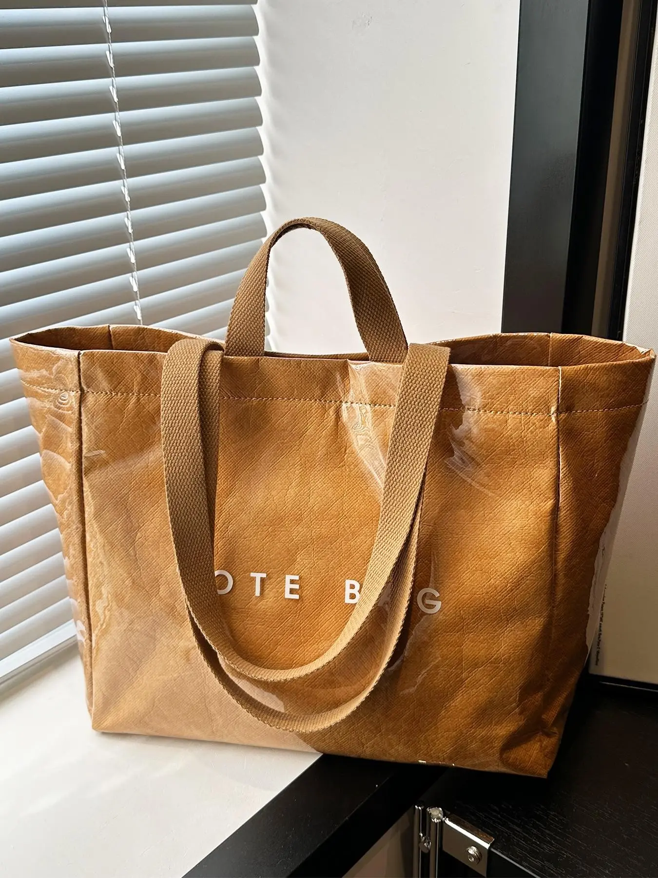 Letter Print Spacious Tote Bag, Versatile Shoulder Handbag, Practical for Commute & Shopping, Daily Commute Bag