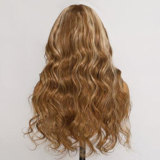 UNice Put On and Go Honey Blonde Highlights Body Wave Wig Pre Cut 7x5 HD Lace Human Hair Wigs with Pre Plucked Hairline  OutdoorFun SpringStatements