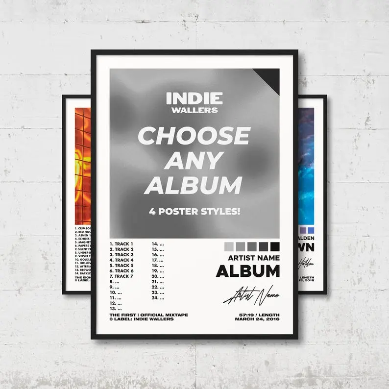 Custom Album Poster Print Unframed | Choose Your Own Album, Music Wall Art, Album Cover Print, Personal Album Gift, Home Decor, AP1