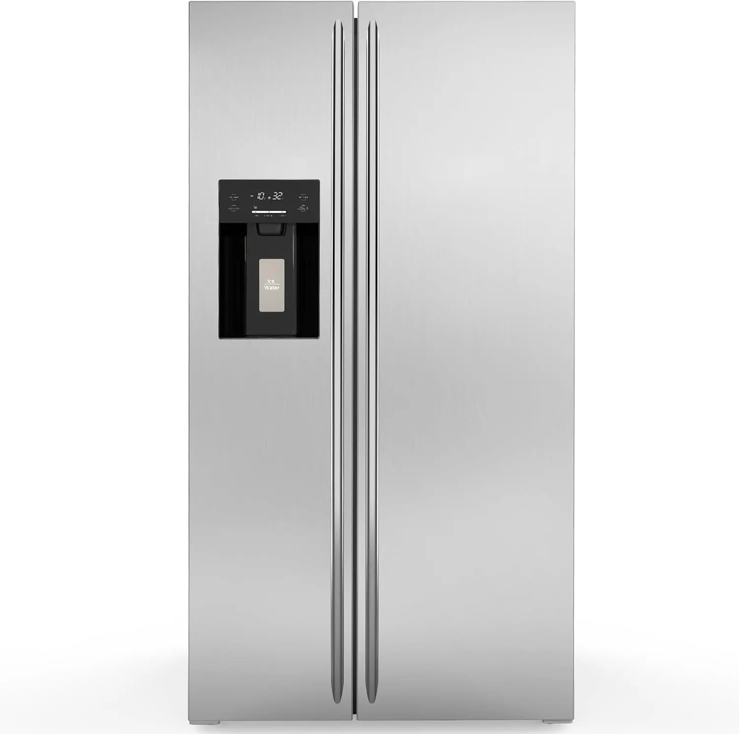 COWSAR 20 Cu.ft. Large Stainless Steel French Door Refrigerator with Water Dispenser, Ice Maker for Kitchen, Home Use