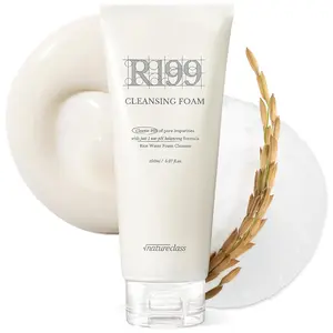 R199 Rice Enzyme Cleansing Foam – Deep Cleanser for Sensitive Skin, Blackhead & Pore Care, Double Cleansing, Aloe & Hyaluronic Acid, Korean Skin Care, Fragrance Free, 5.07 fl oz