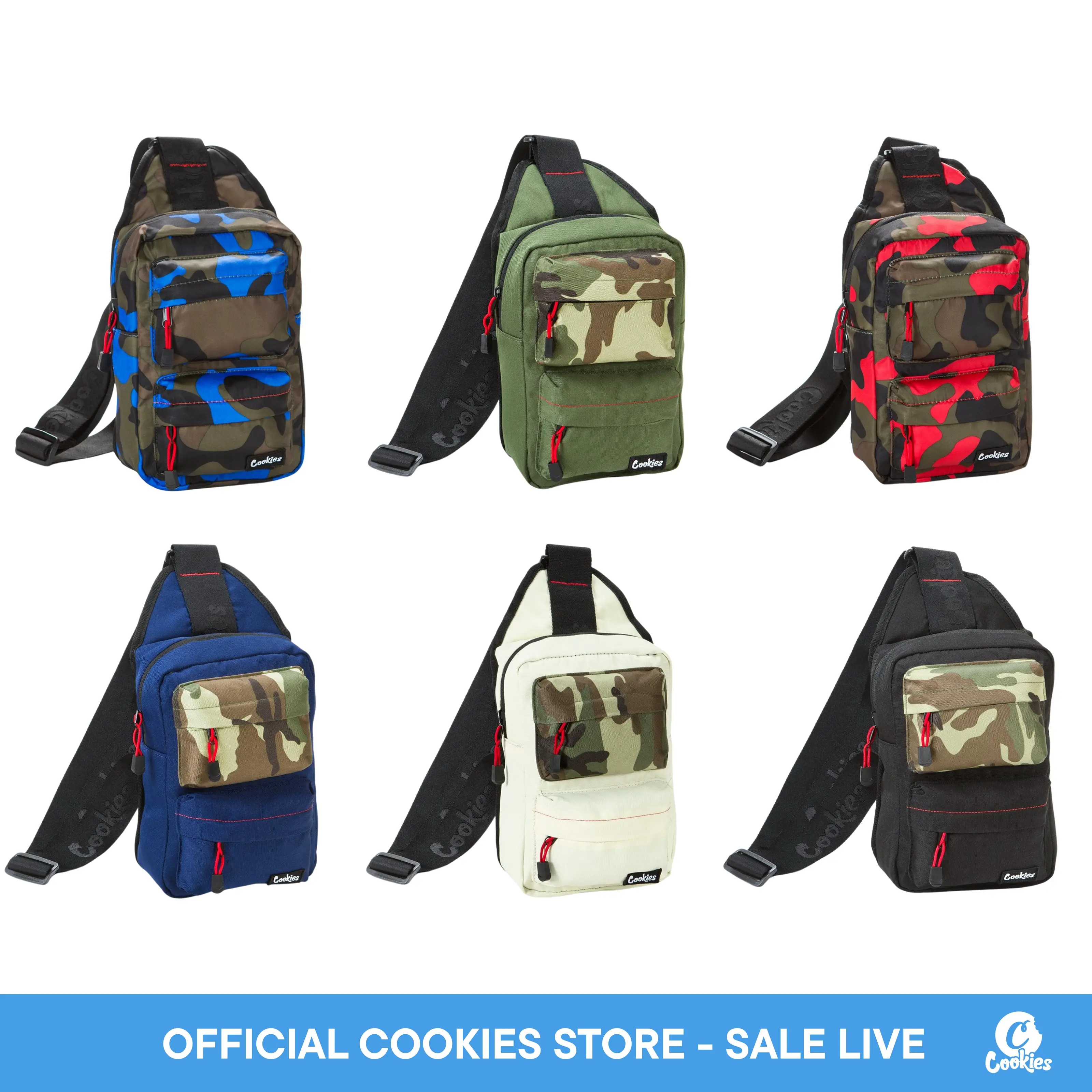 Cookies "Rack Pack" Over The Shoulder Bag - Multiple Sizes