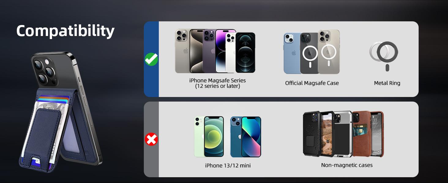 MagSafe Wallet with Money Clip, Works with Apple Find My(IOS Only), Strongest Magnetic Wallet for iPhone 17/16/15/14/13/12 Series, for iPhone Wallet Stand with Finder Tracker, 8 Cards Holder MagSafe Wallet with Money Clip, Works with Apple Find My(IOS Only), Strongest Magnetic Wallet for iPhone 17/16/15/14/13/12 Series, for iPhone Wallet Stand with Finder Tracker, 8 Cards Holder