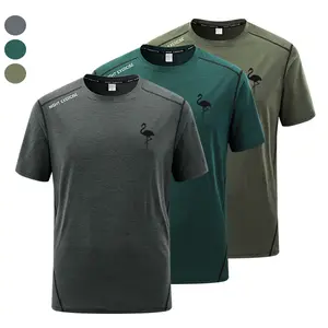 3-Pack Flamingo Night Run Quick-Dry Breathable Sports Short-Sleeve T-Shirts