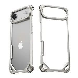 Ultra-thin Metal Phone Case for iPhone 17 Pro/Pro Max/17/14/15/13/12/11/Air — Minimalist Protective Case with Wireless Charging Support