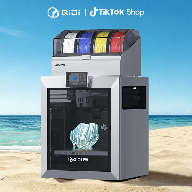 QIDI Q2 Combo Enclosed FDM 3D Printer for Home & Office, 65℃ Heated Chamber, Ultra Air Filtration, 600mm/s High Speed, AI Camera, Full Auto Leveling, 270x270x256mm Build Volume, for Beginners & Experts