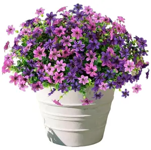 Everlasting Bloom 6-Piece Faux Hanging Orchid Set Premium Wall Decor for Year-Round Vibrancy Lifelike Artificial Flowers for Indoor Outdoor Aesthetic Displays All-Weather Resilience  artificial flowers for outside