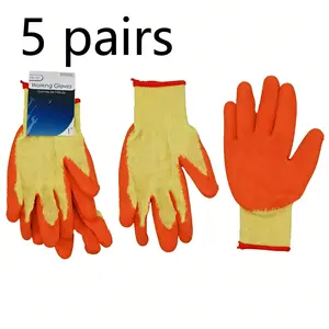 Heavy-duty work gloves suitable for construction, gardening, and warehouse use; highly wear-resistant, ultra-durable, non-slip grip, full finger protection.