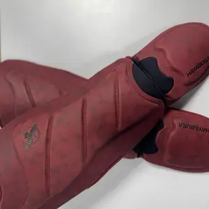Hayabusa Maroon Shin Guards
