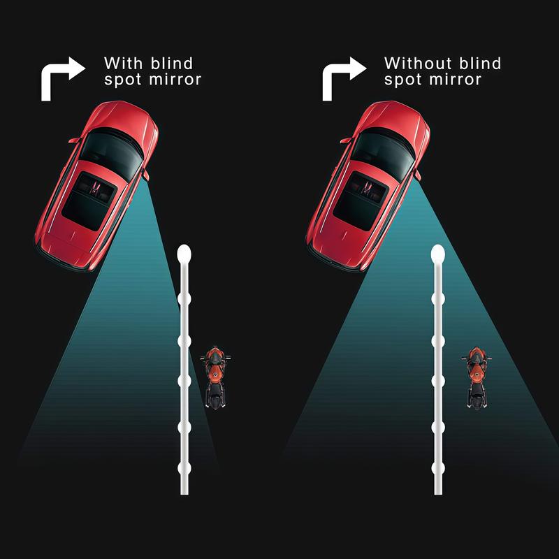 LMMAKE Universal Blind Spot Mirror 360° Adjustable Convex Design with 180° Wide-Angle Visibility Suction Cup Mount Waterproof Anti-Fog High-Strength Materials Ergonomic Easy Installation