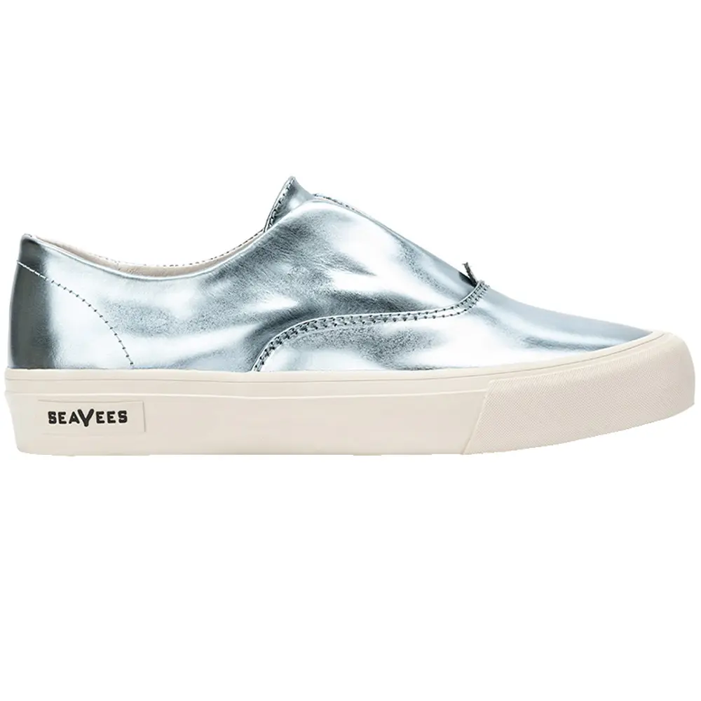 SeaVees Womens Sunset Strip Metallic Platform Sneakers Shoes Casual - Silver
