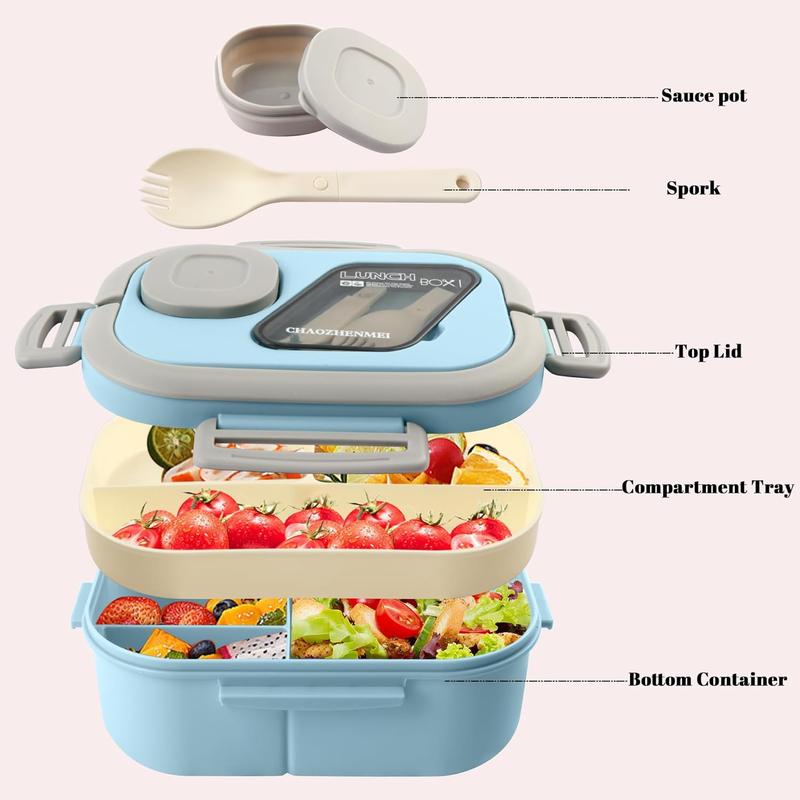 Adult Bento Lunch Box Set with Thermo Bag - Modern Minimalist Design, Leak-Proof Lunchbox with Built-in Utensil & Sauce Container, Soup Cup for Work & Dining Out