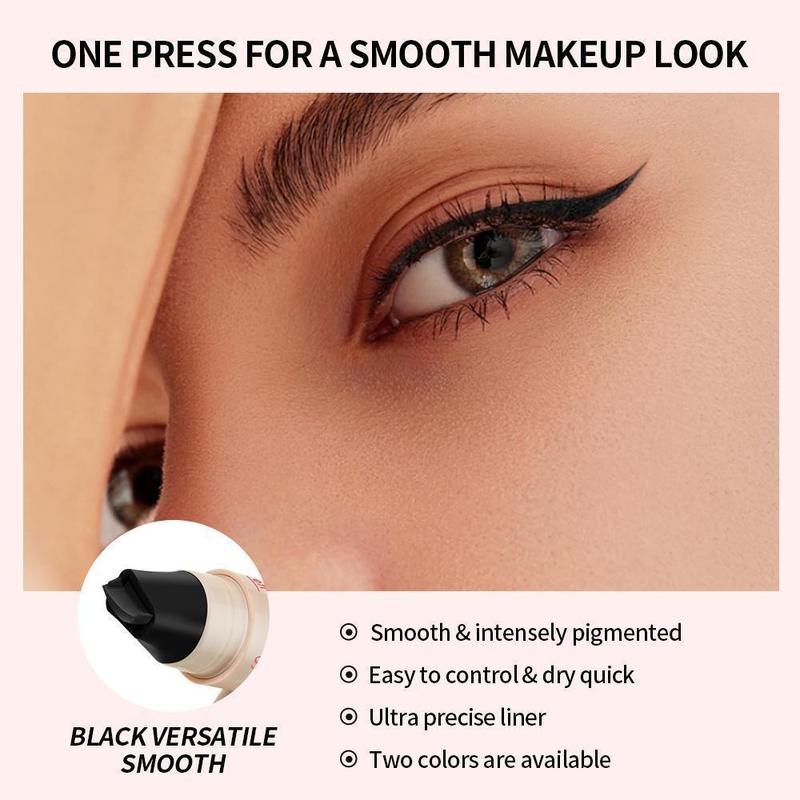 Rotating Winged Eyeliner Stamp Pen, Dual-Head Design for Precise Cat Eye & Winged Liner, Waterproof Smudge-Proof Formula, Quick-Drying Makeup for Busy Days and Special Occasions