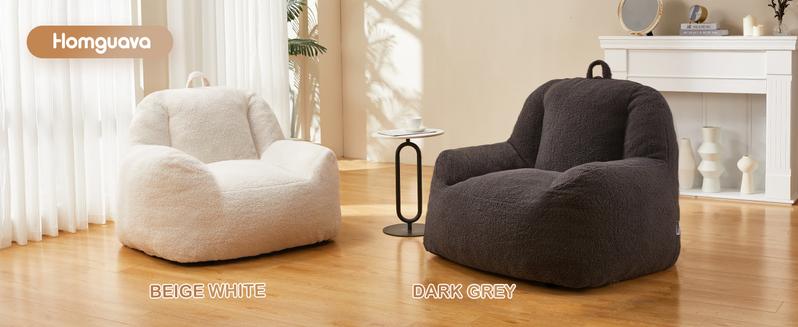 【The Ultimate Valentine's Gift: A Sofa】Spurgehom Large Bean Bag Chair for Adults - Pre-Filled Giant Beanbag Couch, Modern Comfortable Lazy Sofa & Plush Lounge Chair for Living Room, Includes High-Density Filler