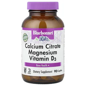 Bluebonnet Nutrition Calcium Citrate Magnesium Vitamin D3, 90 Caplets