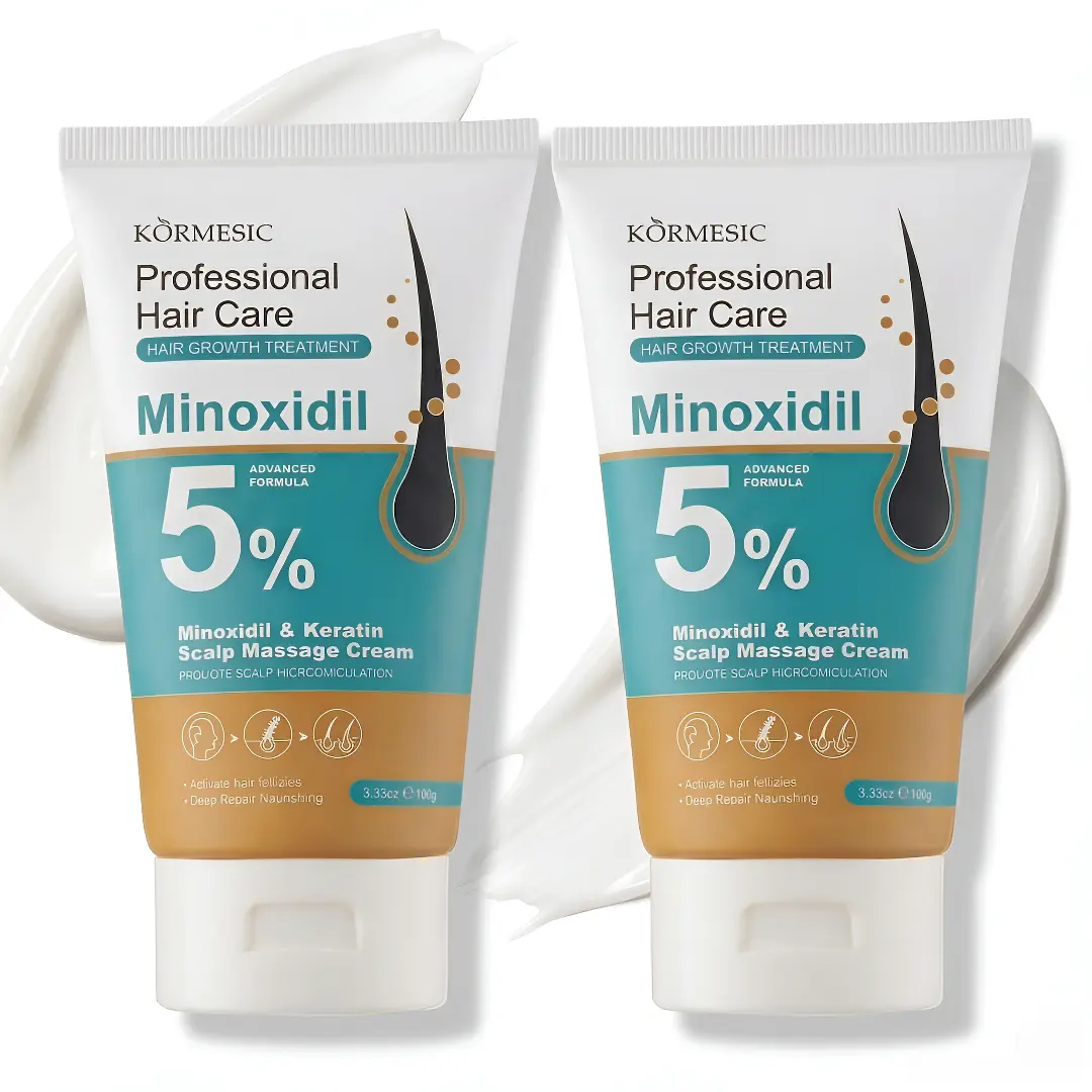 Kormesic 5% Minoxidil & Keratin Scalp Massage Cream Hair Growth Treatment for Men & Women Nano Foam Essence Easy Absorb Scalp Refreshing Haircare Buy 1 Get 1 Free,back to school#backtoschool