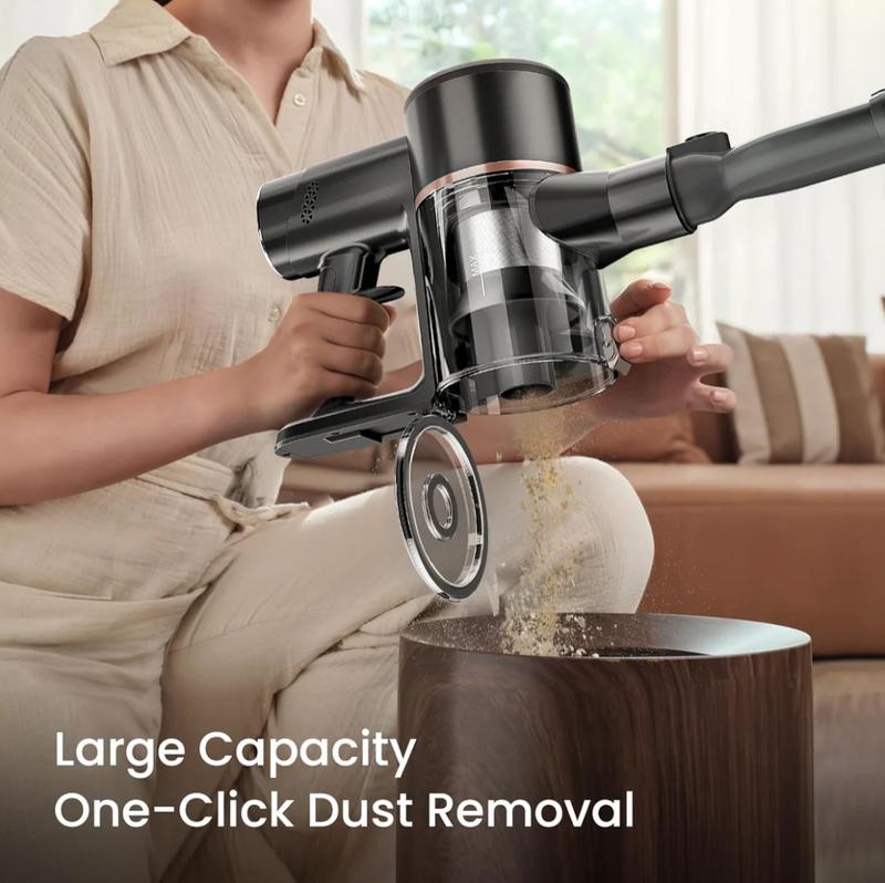 Cordless Vacuum Cleaner, Power Suction Stick Vacuum Cleaners with Hepa Filter, LED Headlight, Bendable Handle