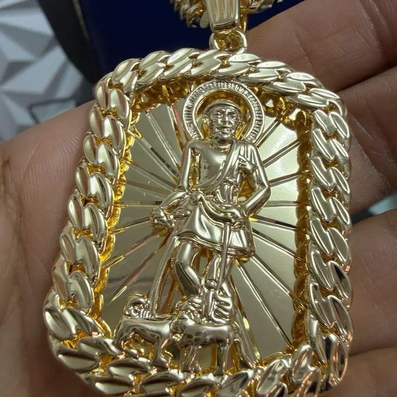 Lazaro 14k Gold Bonded pendant and necklace
