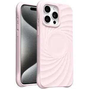 ORNARTO Vortuxe for iPhone 15 Pro Case 6.1" | 2X MIL-STD Drop Protection | Compatible with MagSafe | Sleek Aesthetic Liquid Silicone Phone Cover - Pink Quartz