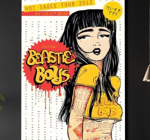 Beastie Boys Hot Sauce Tour Poster: Vintage Rock Concert Art Print