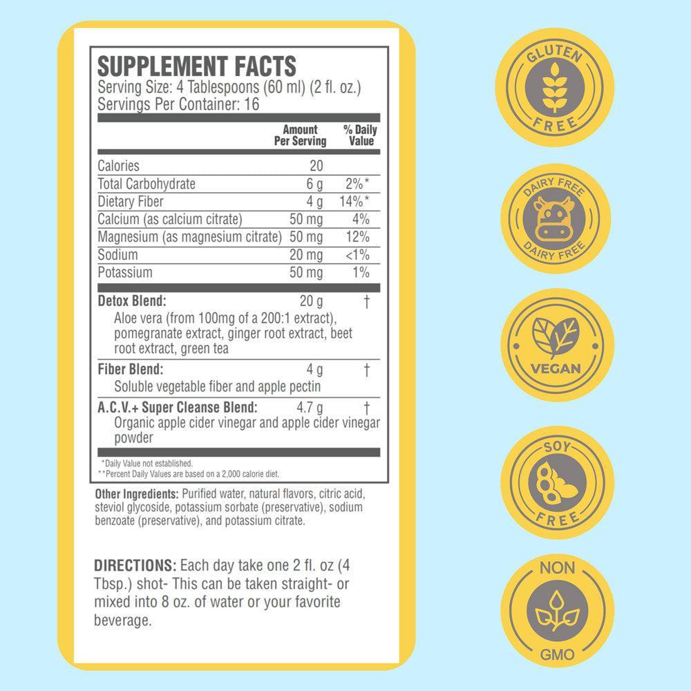 ACV + Super Cleanse, Apple Cider Vinegar Detox, 32oz – Supports Gut Health & Digestion Healthcare Dietary ACV + Super Cleanse, Apple Cider Vinegar Detox, 32oz – Supports Gut Health & Digestion Healthcare Dietary