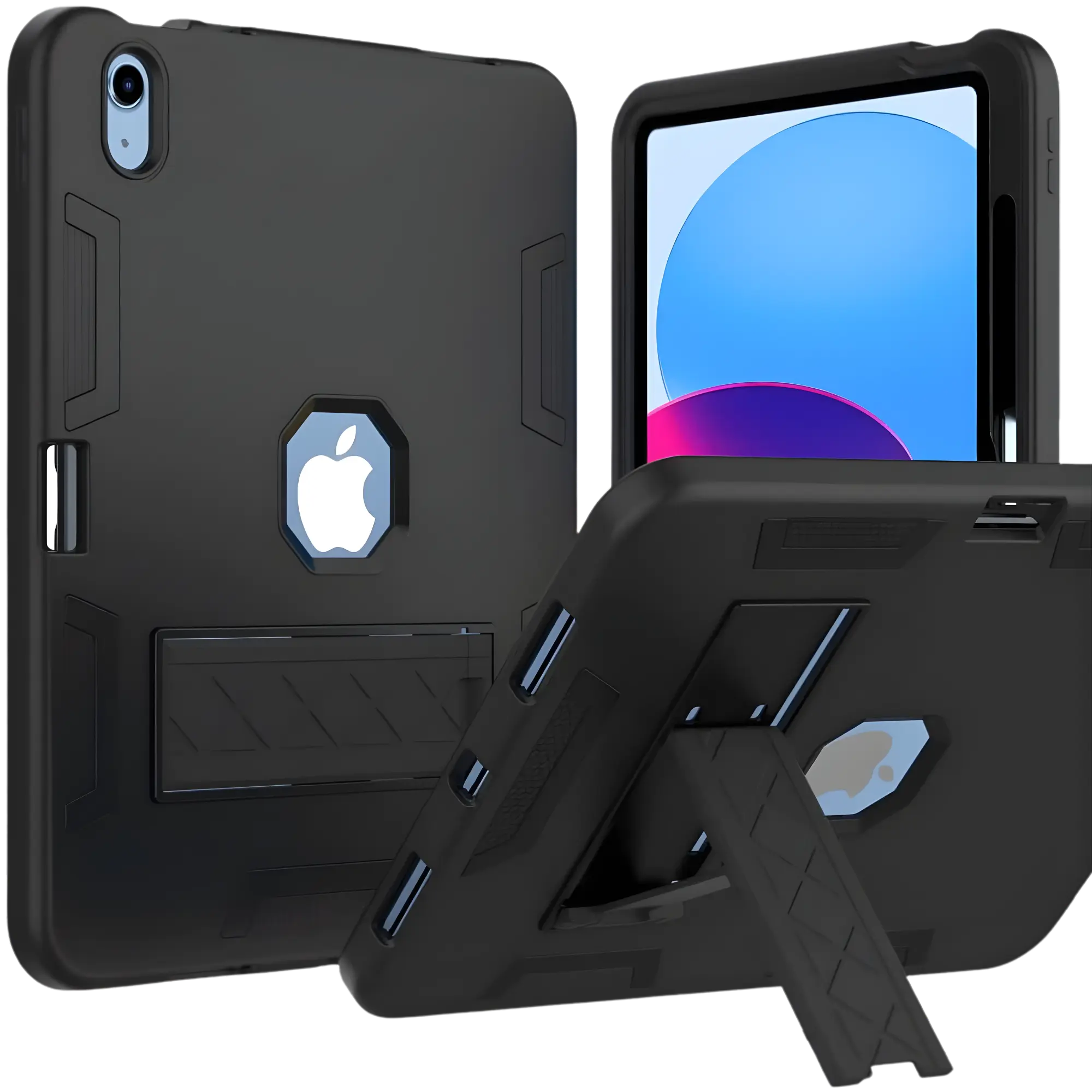 UpTech 1 Heavy Duty Shockproof iPad Case – Rugged 3-Layer Protection for iPad 7/8/9 (10.2”), 10th Gen 2022, 11th Gen (A16) 2025, Air 4 / Pro 11 – Kickstand
