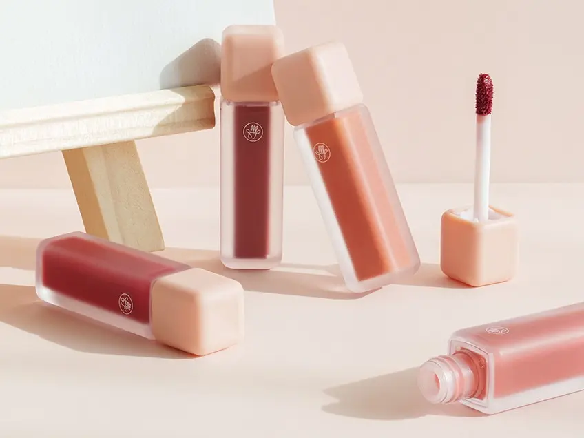 Son & Park 4-Piece Water Glow Lip Tint Set, Korean Glassy Lip Tint