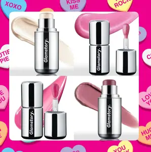 [victorcembellin Exclusive] Victor‘s Valentines Vault - Glamstory Poptide V-day Gift Box, Lip Balm+Lip Gloss+Highlighter+Blush, Hydrating & Nourishing Peptide Smooth Fruity Minty Cooling Moisture