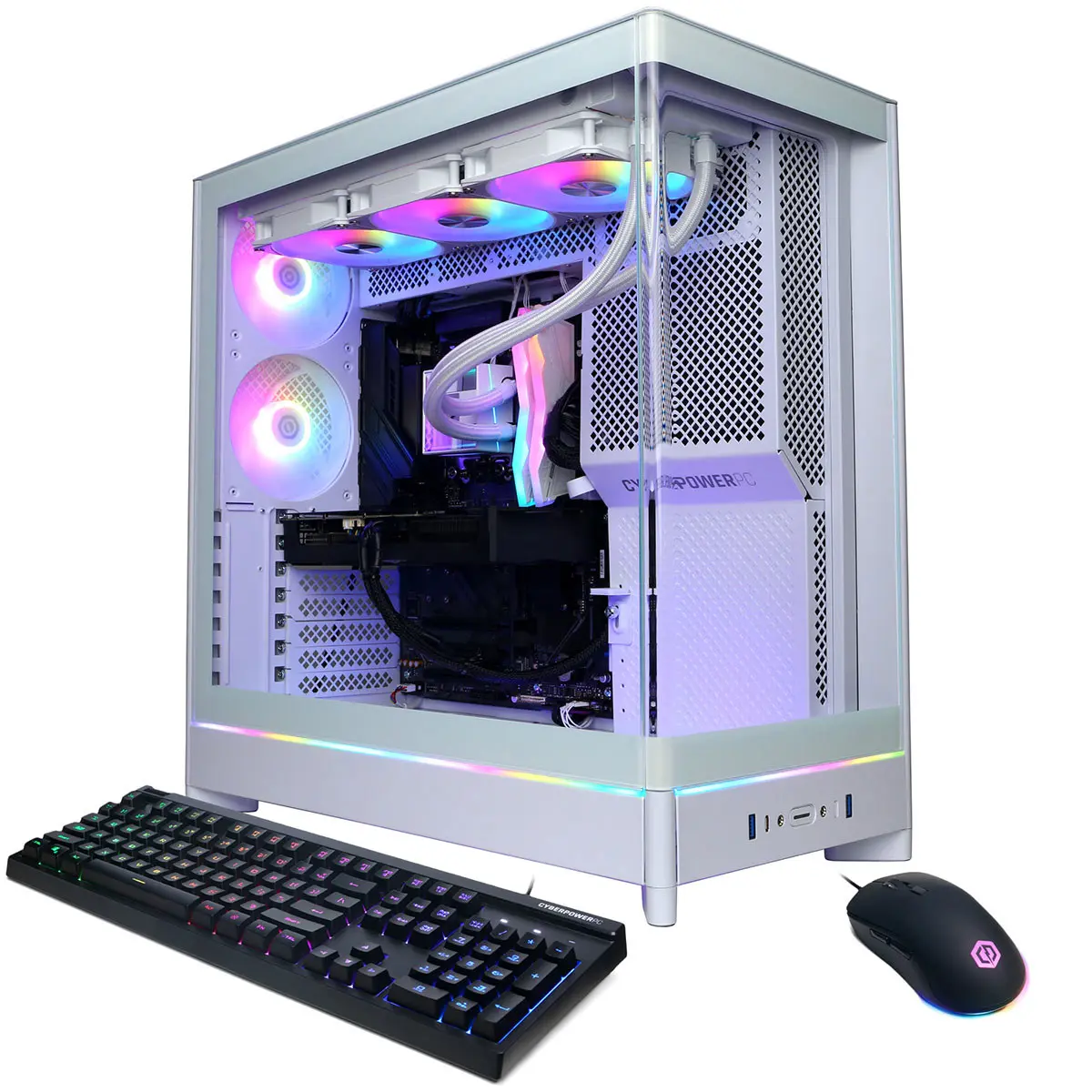 CyberPowerPC Gamer Supreme Liquid Cooled Gaming Desktop Computer, AMD Ryzen 9 9950X3D 4.3GHz, 64GB RAM, 4TB SSD, NVIDIA GeForce RTX 5070 Ti 16GB, Windows 11 Home, White