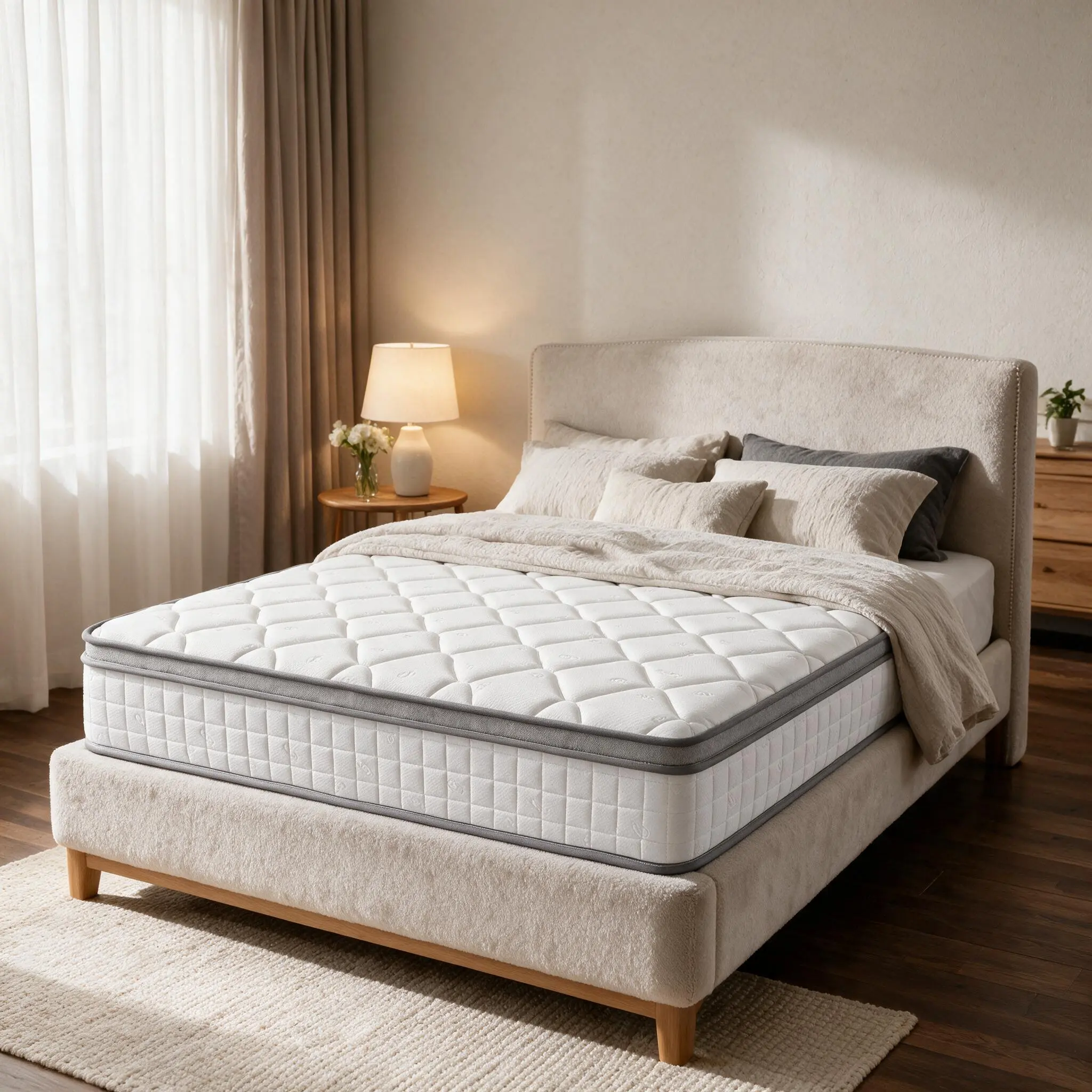 10-inch metal spring base Medium Firm Pressure Relief Mattress for Bedroom, Available in Twin, Full, Queen, King Sizes, Anti-Allergic Mattresses
