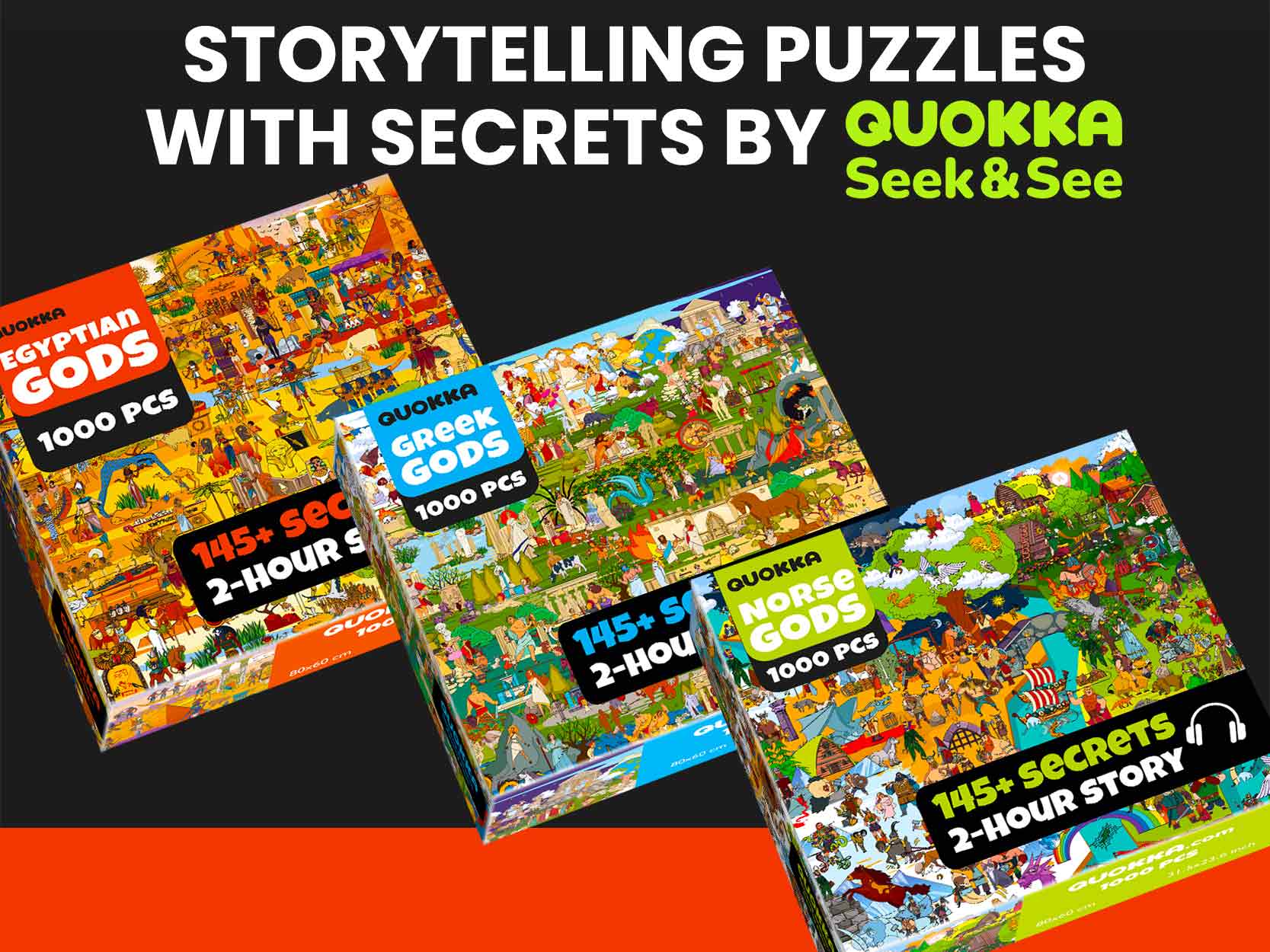 QUOKKA 1000 Piece Puzzle for Adults Egyptian Gods – Adult Puzzles with Secret Tasks & Immersive Audio Story of Ancient Myths and Legends QUOKKA 1000 Piece Puzzle for Adults Egyptian Gods – Adult Puzzles with Secret Tasks & Immersive Audio Story of Ancient Myths and Legends