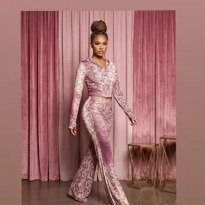 AM GIA Iconic Velour/Jersey Sweatsuit Set