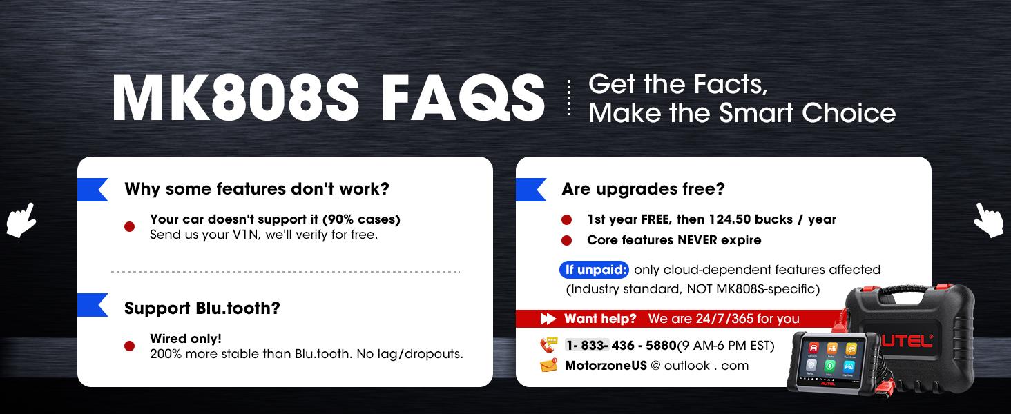Autel Scanner MaxiCOM MK808S Car Diagnostic Scan Tool Bi-directional All Systems Diagnosis 28+ Services Active Test