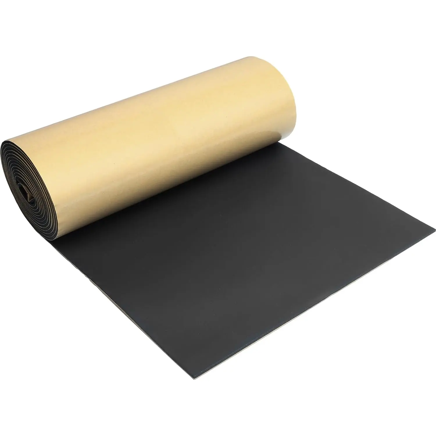 Rubber Sheet with Adhesive, 12 x 59 x 1/8 Inch Closed Cell Insulation Neoprene  Sheet, Multi-Function Soundproof Weatherproof  Padding
