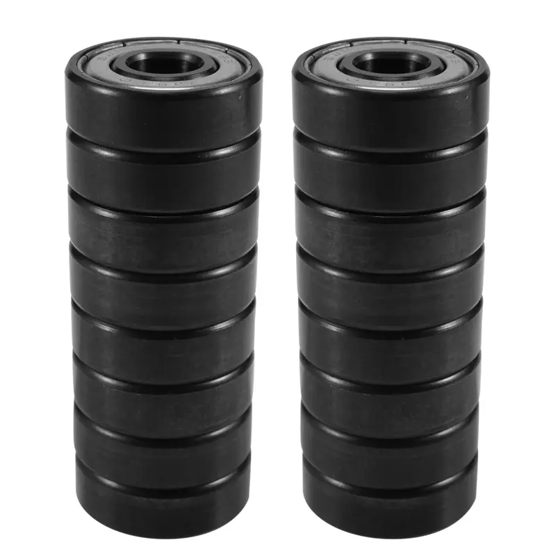 16Pcs Ceramic Inner Bearings - 8X22X7mm ABEC-11 Hybrid Bearings with 6 White ZrO2 Balls, for Automotive & Motorcycle Paint Care, Skateboards