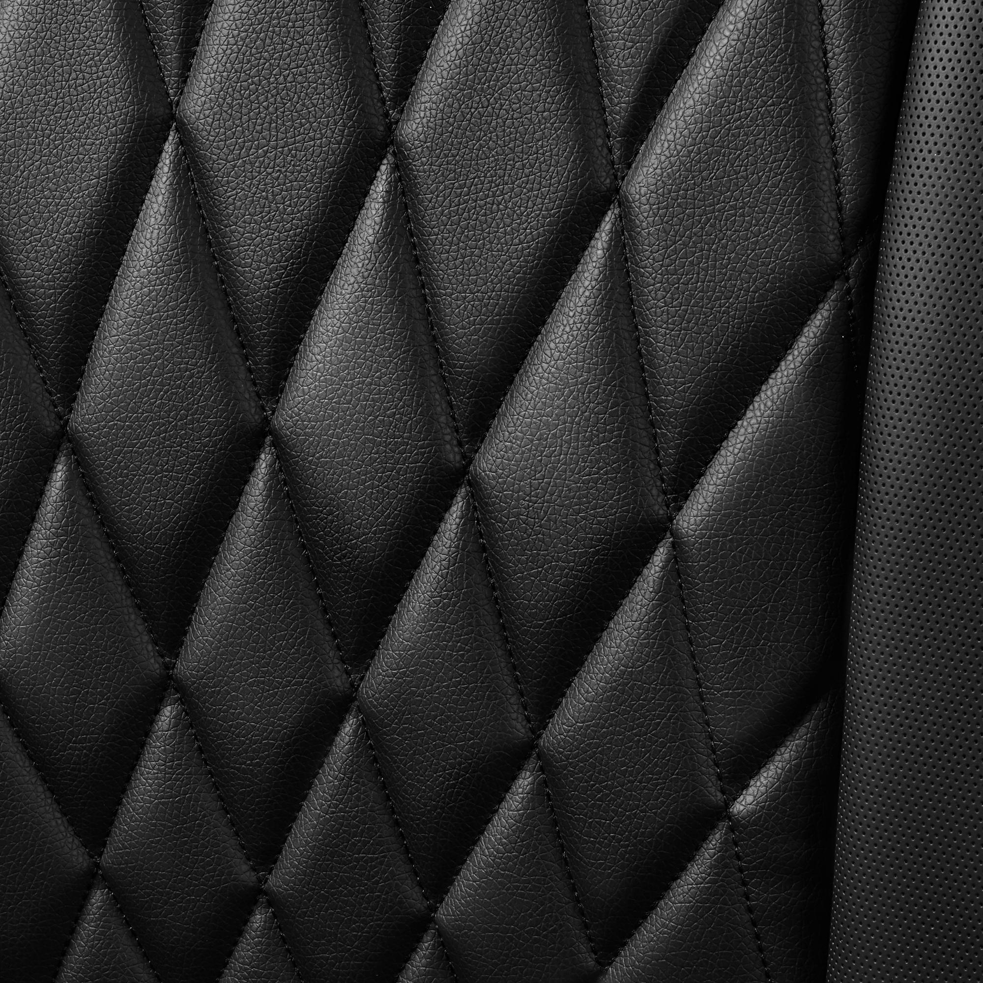 CAR PASS Piping Luxury PU Leather Car Seat Covers,Waterproof Anti Slip Compatible with Seat Armrests,Universal Fit for Suvs,Vans,Trucks,Airbag Safe Easy To Install